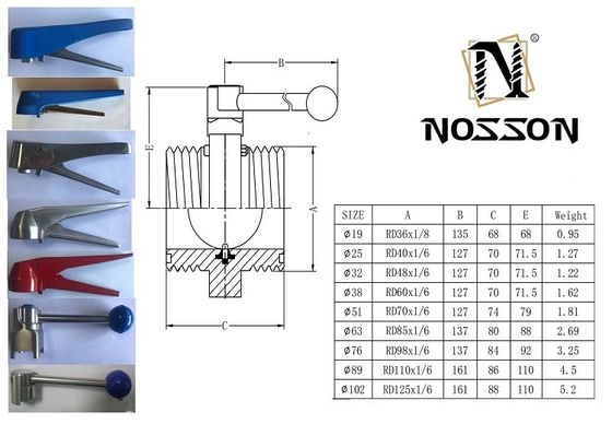 ISO9001 認定 SS304 SS316 衛生用ステンレス鋼の溶接端手動型バタフライバル