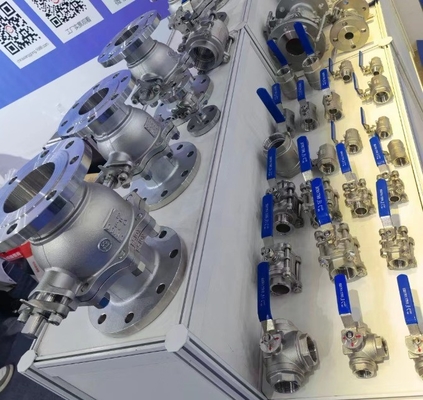 通常温度 SS316/304 2 PCSステンレス鋼ボールバルブ 水力メディア 1000psi BSP NPT ロープ