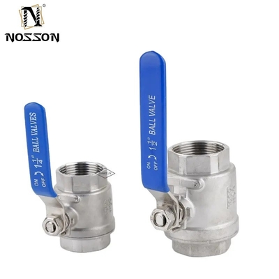 通常温度 SS316/304 2 PCSステンレス鋼ボールバルブ 水力メディア 1000psi BSP NPT ロープ