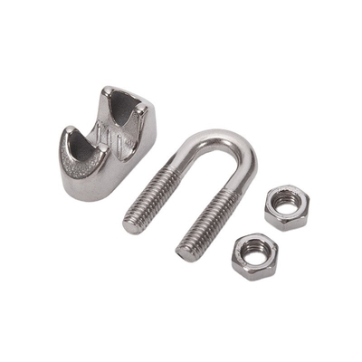OEM対応 DIN741 ステンレス鋼線ロープクリップ 一般産業用 リグリングケーブルグリップクリップ 4.6mm 7.9mm 10mm 12mm