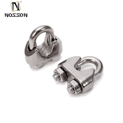 OEM対応 DIN741 ステンレス鋼線ロープクリップ 一般産業用 リグリングケーブルグリップクリップ 4.6mm 7.9mm 10mm 12mm