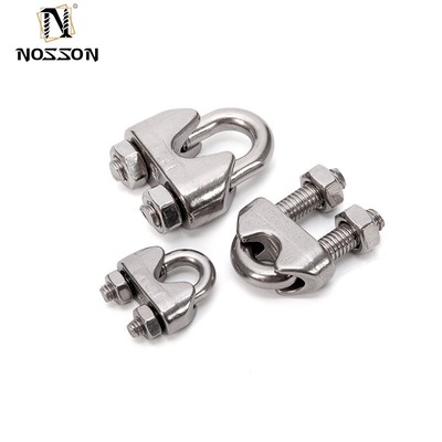 OEM対応 DIN741 ステンレス鋼線ロープクリップ 一般産業用 リグリングケーブルグリップクリップ 4.6mm 7.9mm 10mm 12mm
