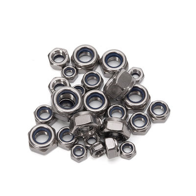 ISO標準メトリック測定 クロム付仕上げとClass 8亜鉛付ナイロン挿入付きのヘックスロックナッツ