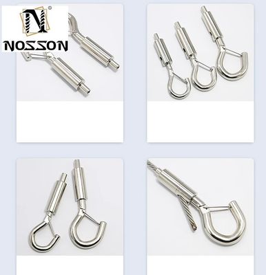 食品・飲料類DIN認定のワイヤロープ・クランプ