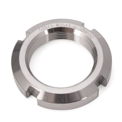 ローリングベアリングと耐久性金属部品のためのスズ316 Ss304 Ss316 スロット型丸型ロックナッツ