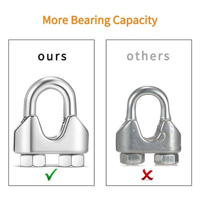 重工業用リグジング用のカスタマイズされたサポート JIS標準ダブルパイプクランプ 鋳造された柔軟性のあるワイヤロープケーブルクリップ