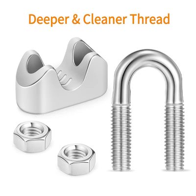 重工業用リグジング用のカスタマイズされたサポート JIS標準ダブルパイプクランプ 鋳造された柔軟性のあるワイヤロープケーブルクリップ