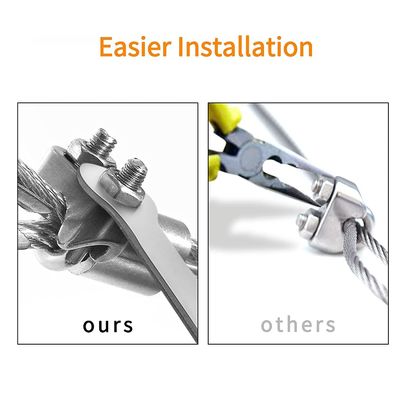 重工業用リグジング用のカスタマイズされたサポート JIS標準ダブルパイプクランプ 鋳造された柔軟性のあるワイヤロープケーブルクリップ