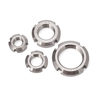 インペリアル測定システム スロットラウンドナッツ 鋳造 仕上げ ステンレス鋼 SS314 と SS306 サイズ