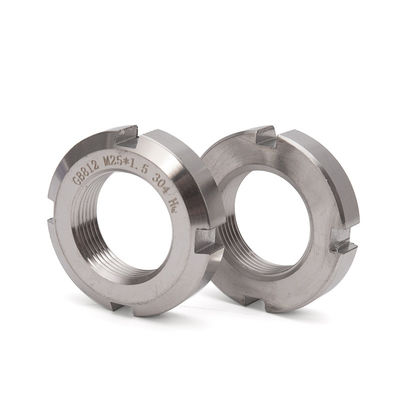 インペリアル測定システム スロットラウンドナッツ 鋳造 仕上げ ステンレス鋼 SS314 と SS306 サイズ