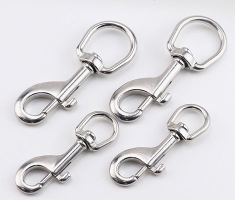 エレクトロリシス処理 仕上げ 65mm-115mmステンレス鋼 ダブルエンド ボルト スナップフック キャラビナー 犬のリード スキューバアクセサリー
