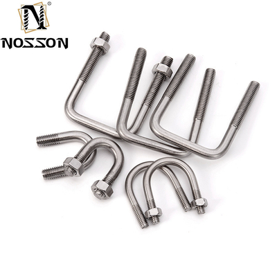 SS304 316 パイプクランプ トラックボート Uボルトのための方角折りナッツ洗浄機 M6 M8 M10 DIN3570 すべてのサイズ 平面ステンレス鋼 長さ32mm