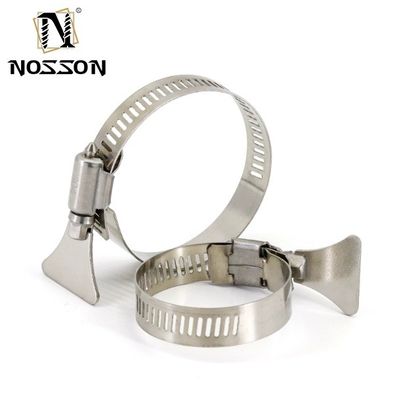 ドイツ型ステンレス鋼 快速解体 望遠鏡管 C型パイプホースクリップ 指の螺旋/ハンドル付きクリップ