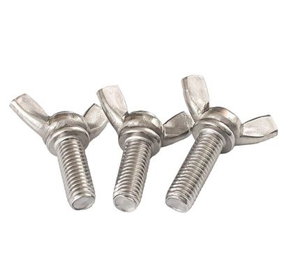 304ステンレス鋼 ウイングバタフライボルトスクリュー M3 M4 M5 M6 DIN316 ISO9001認証とカスタムカラー