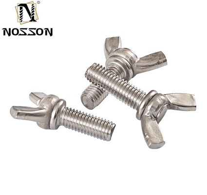 304ステンレス鋼 ウイングバタフライボルトスクリュー M3 M4 M5 M6 DIN316 ISO9001認証とカスタムカラー