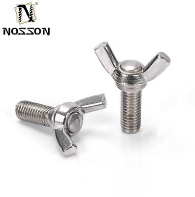 304ステンレス鋼 ウイングバタフライボルトスクリュー M3 M4 M5 M6 DIN316 ISO9001認証とカスタムカラー