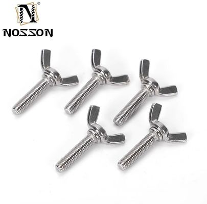 304ステンレス鋼 ウイングバタフライボルトスクリュー M3 M4 M5 M6 DIN316 ISO9001認証とカスタムカラー