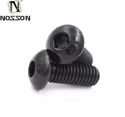 構造用途 ブラックフィニッシュ合金鋼ボタンヘッド ヘックスドライブスクリュー 12.9 パンヘッドデザイン