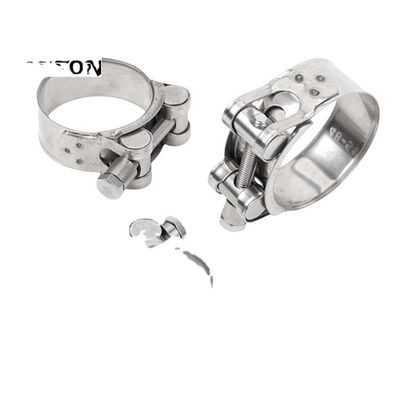 メトリック測定システム DIN 標準と耐腐蝕性のある重用ステンレス鋼カラーパイプクランプ