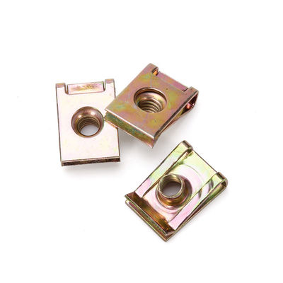 メトリック計測システム 鋼U型スプリングクリップナッツ 六角頭ダクロメット 亜鉛塗装 黄クロマート 塗装