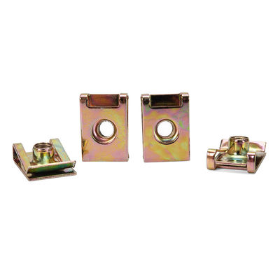 メトリック計測システム 鋼U型スプリングクリップナッツ 六角頭ダクロメット 亜鉛塗装 黄クロマート 塗装