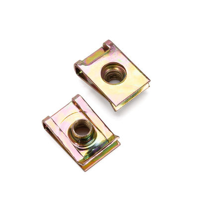 メトリック計測システム 鋼U型スプリングクリップナッツ 六角頭ダクロメット 亜鉛塗装 黄クロマート 塗装