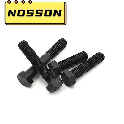 メトリック測定システム M6-M36 M10 製造用ブラックヘックスボルトナッツ洗浄機 DIN933 8.8 12.9 グレードブルー染色仕上げ
