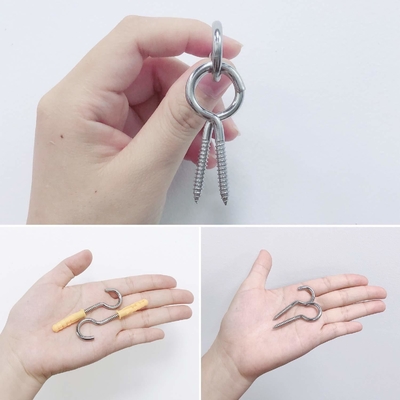 304 ステンレス スチール 強い目スクリューフック 室内および屋外の工芸品のためのJIS 標準 亜鉛付付仕上げ
