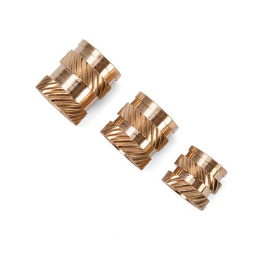 鉄鋼銅熱溶融挿入ナッツ プラスチック用ナッツ M2 M3 M4 M5 M6 M8 M10 螺紋ナッツ 亜鉛-フラーク コーティング 銅熱挿入ナッツ