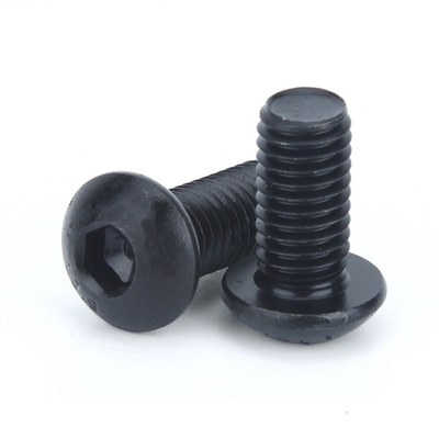 ISO標準パンヘッド 1/4-20*1/2インチ グレード12.9 黒色六角ソケットスクリュー フルスレッドと六角ドライブ