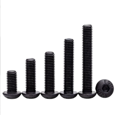 ISO標準パンヘッド 1/4-20*1/2インチ グレード12.9 黒色六角ソケットスクリュー フルスレッドと六角ドライブ