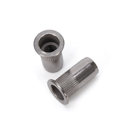 シンプル・フィニッシュ・クローズ・エンド・フラット・ヘッド・クラーリング・ニベット・ナッツ M8 M10 重工業用・耐腐食SS304材料