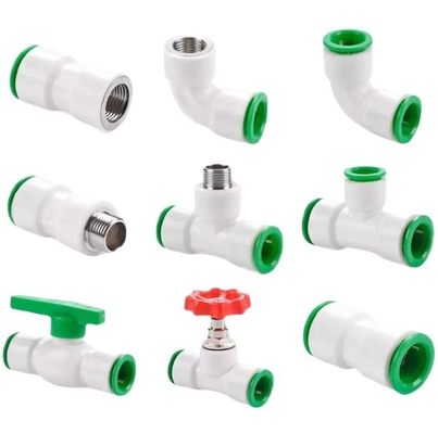 優れた性能 丸型頭 PPR 迅速パイプ 配合 水 組合 プラスチック 減量アダプター ODM パーソナライズ サポート