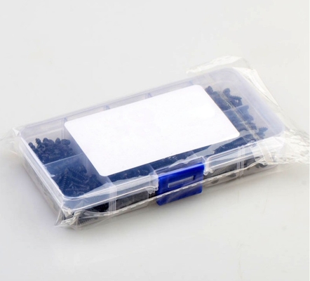 ALLOY 天然色 450pcs M3 カーボンステール 黒 PA クロス パン ヘッド 丸型 ヘッド セルフ タッピング スクロール コンビニセット アソート キット