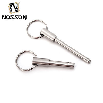 シルバーステンレス鋼 円筒状のボールロック 抑止 解放ピン 産業用要求のための最高の快速固定器