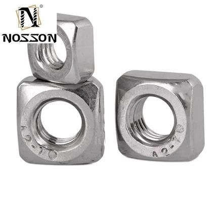 M3 M4 M5 M6 M8 M10 M12 304/316 食品飲料重工業用ステンレス鋼の正方形ナッツ