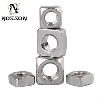 M3 M4 M5 M6 M8 M10 M12 304/316 食品飲料重工業用ステンレス鋼の正方形ナッツ