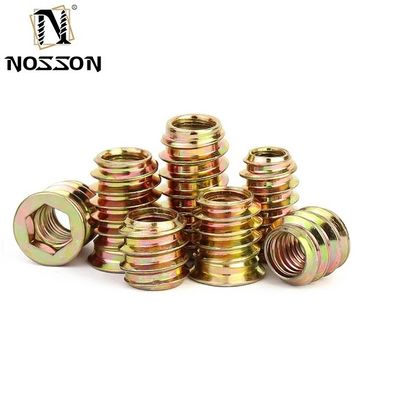 不同鋼 201/304/316 メトリック計測システム M6 M8 M10 家具や耐久性のある木材の挿入ナッツ