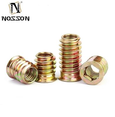不同鋼 201/304/316 メトリック計測システム M6 M8 M10 家具や耐久性のある木材の挿入ナッツ