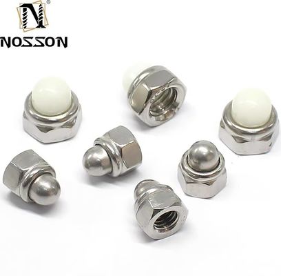 メトリック計測システム ガルバネイド炭素ステンレス鋼 ヘックスドーム帽子キャップナッツ M6 M8 M12 クロム付仕上げ