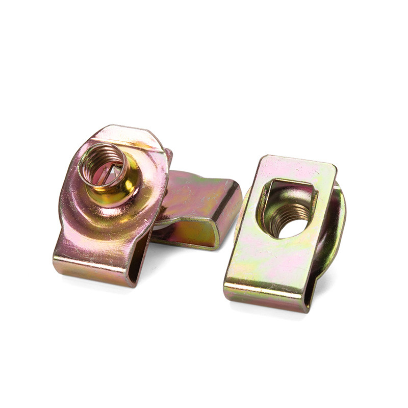 鋼筋Uナッツスプリング M4 M5 M6 M8 M10 18-8 ステンレス スピードUクリップナッツ保持器 青色フォスфат仕上げ