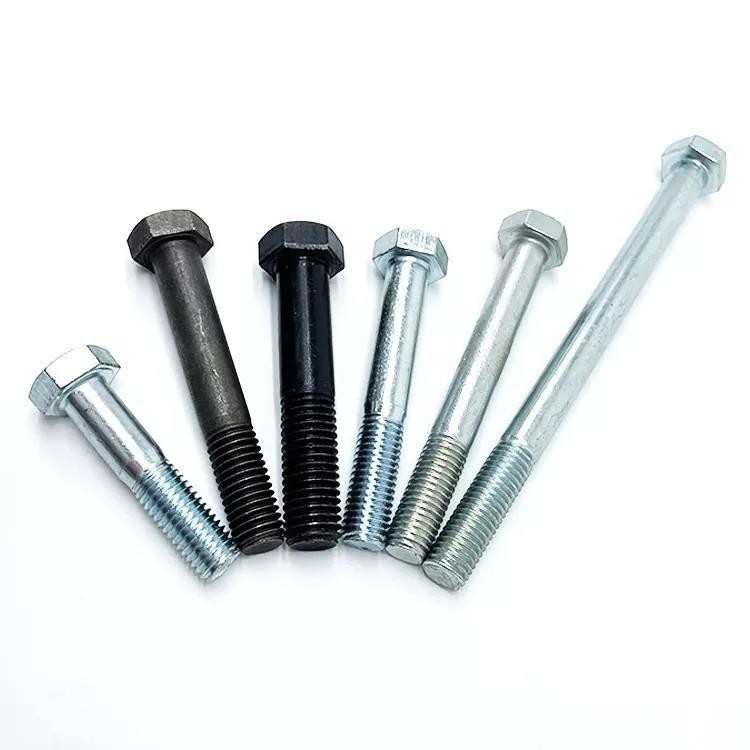 メトリック測定システム M6-M36 M10 製造用ブラックヘックスボルトナッツ洗浄機 DIN933 8.8 12.9 グレードブルー染色仕上げ