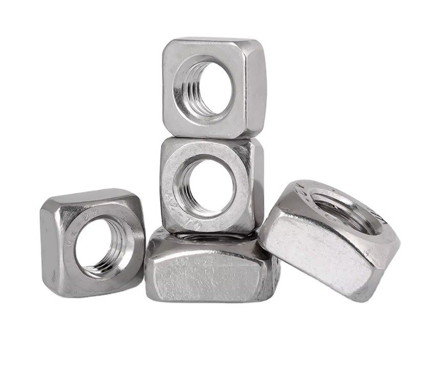 M3 M4 M5 M6 M8 M10 M12 304/316 食品飲料重工業用ステンレス鋼の正方形ナッツ