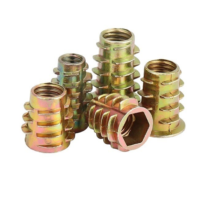 不同鋼 201/304/316 家具用 木製家具修理用 糸付き挿入ナッツ M5 M6 M8 メトリック測定システム